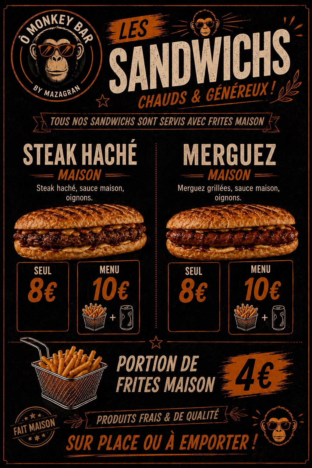 Carte sandwichs
