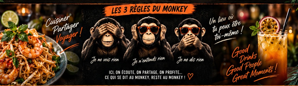 Les trois petits singes du Ô Monkey Bar